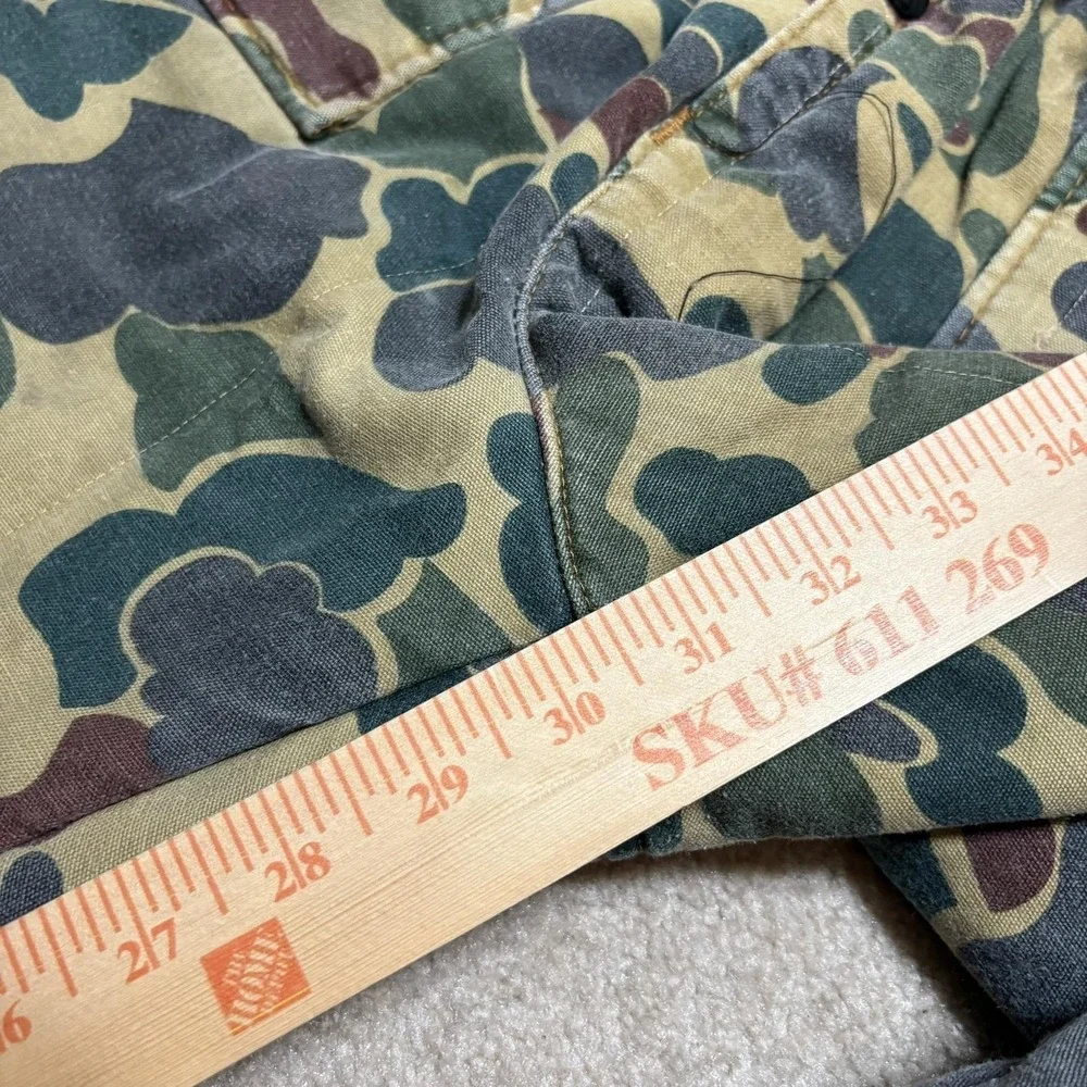 Vtg American Field Snow Pants Mens 36x30.5 Duck Camo Frog Insulated Hunting Army